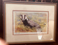 Caroline Cook Limited Edition Badger Wildlife Print Signed 06/250 Framed Country Art