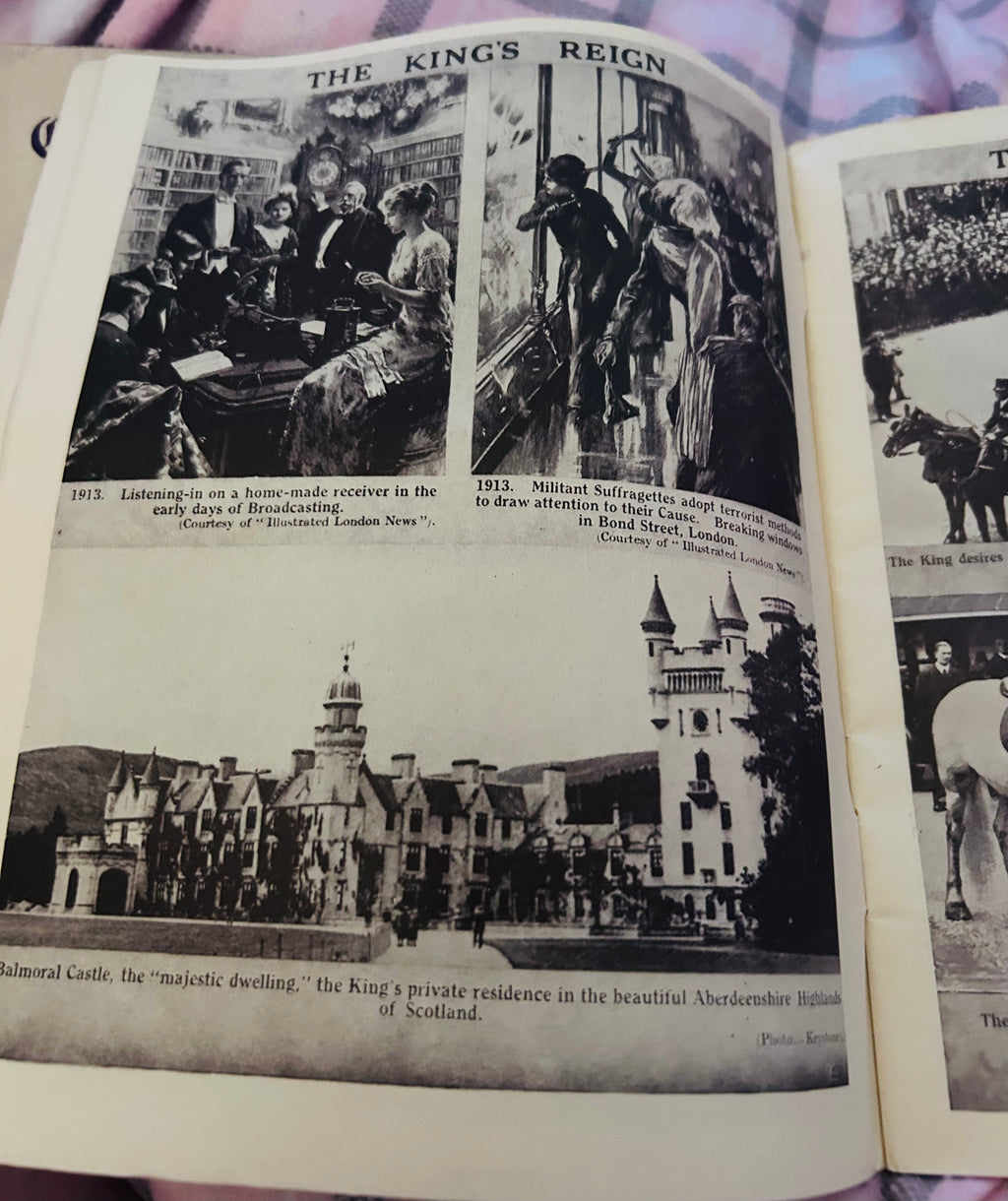 1937 King George VI Queen Elizabeth Coronation Souvenir Royal Family Picture Book x2