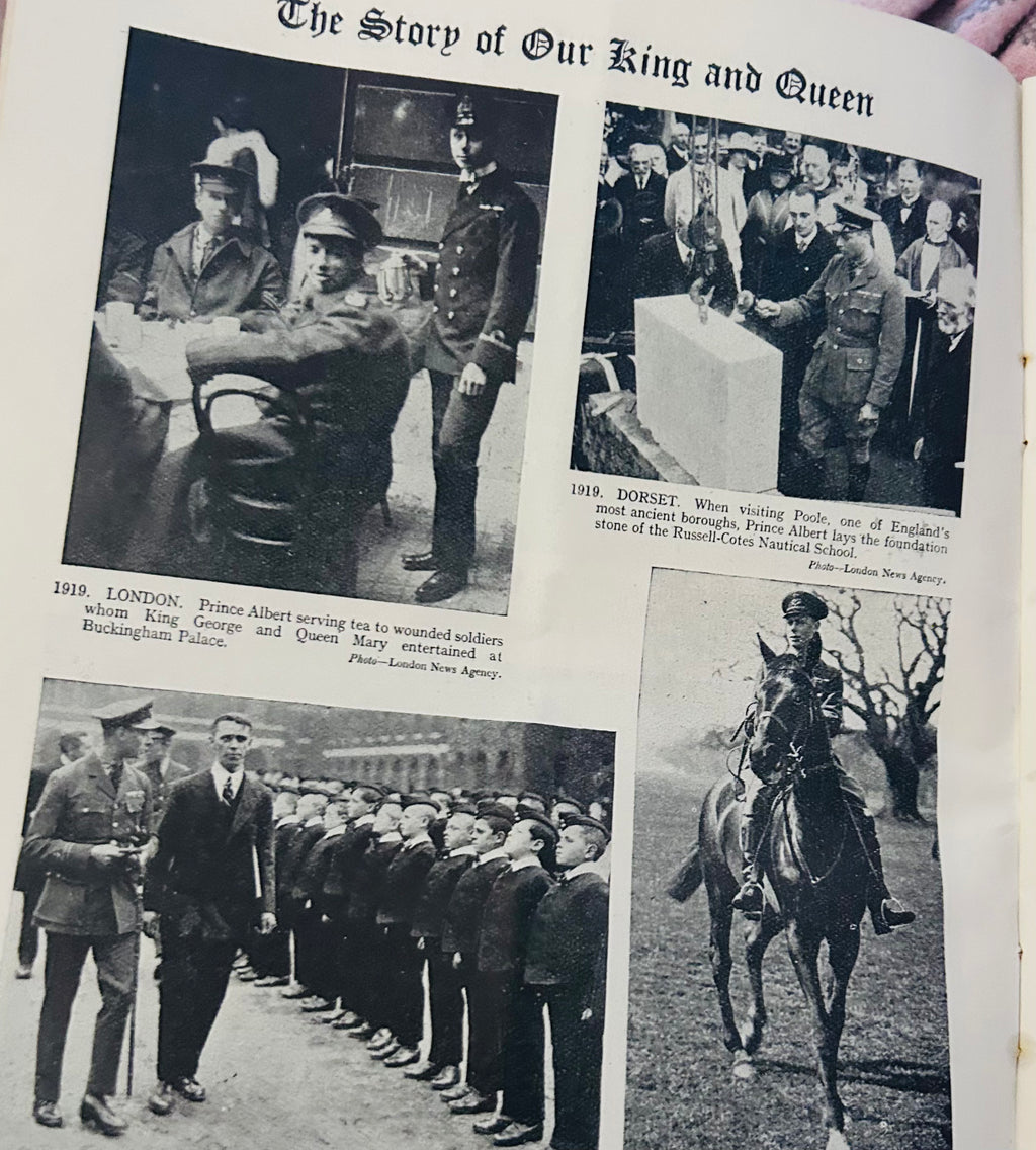 1937 King George VI Queen Elizabeth Coronation Souvenir Royal Family Picture Book x2