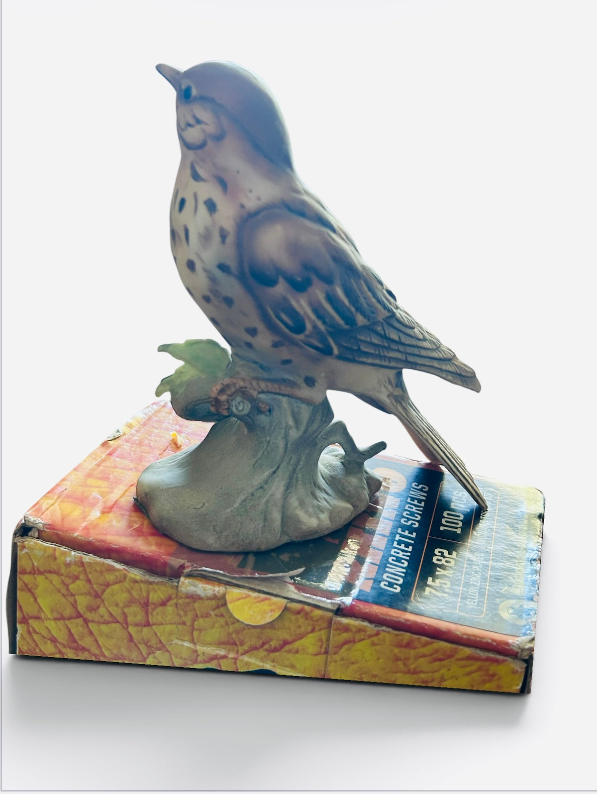 Vintage Maruri Mistle Thrush Bird Figurine Marks & Rosenfeld Ceramic
