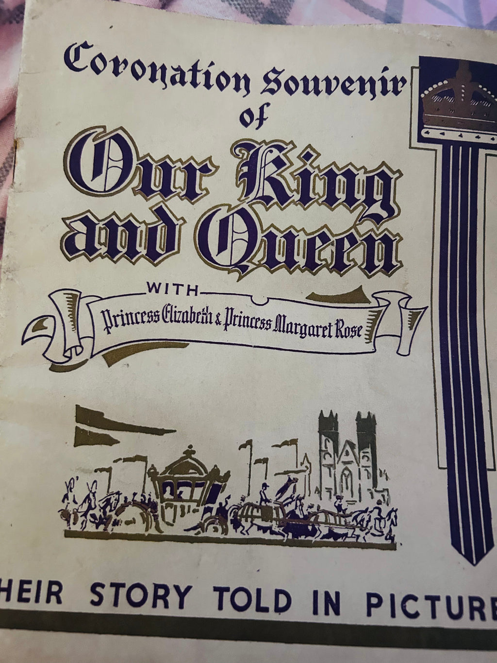 1937 King George VI Queen Elizabeth Coronation Souvenir Royal Family Picture Book x2