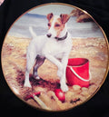 Danbury Mint Beach Boy Mandie Haywood Jack Russell Porcelain Collector Plate 22ct Gold