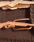 Vintage Gun Design Tie Clips Mother of Pearl Detail Novelty Shooting Country Gentleman
