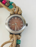 Y2K Kahuna Ladies Boho Beaded Watch Surf Festival Cord Strap Fully Working