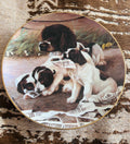 Vintage Nigel Hemming Morning News Springer Spaniel Collector Plate Limited Edition