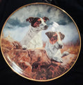 Danbury Mint Bright and Breezy John Trickett Jack Russell Porcelain Collector Plate 22ct Gold
