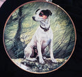 Danbury Mint Alert To The Call Mandie Haywood Jack Russell Porcelain Plate 22ct Gold