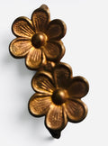Antique Victorian Edwardian Gilt Brass Floral Brooch Forget Me Not Style