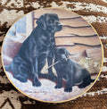 Nigel Hemming Like Father Like Son Black Labrador Puppy Franklin Mint Limited Edition Plate