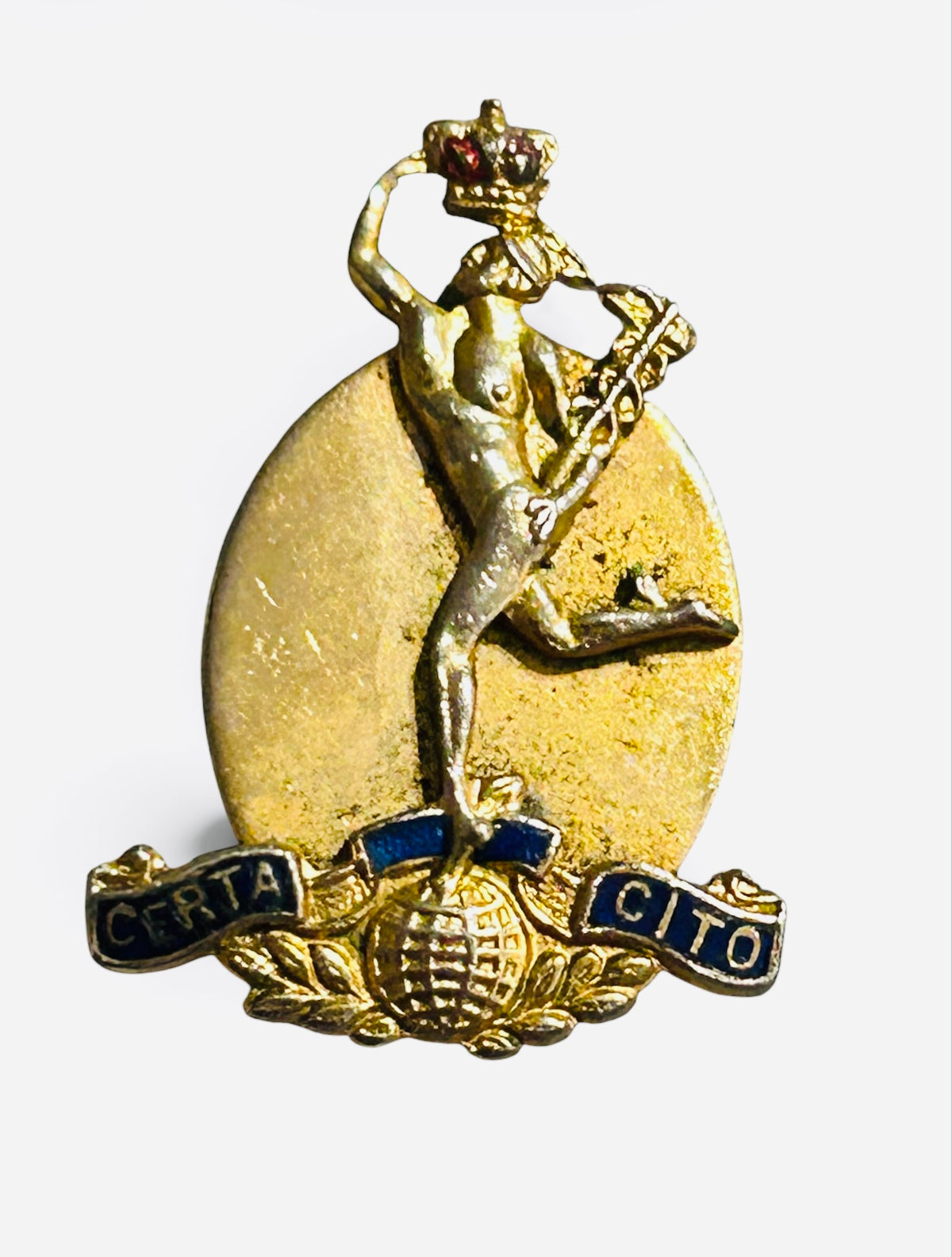 Vintage Royal Corps of Signals EIIR Miniature Enamel Regimental Emblem 18.2mm