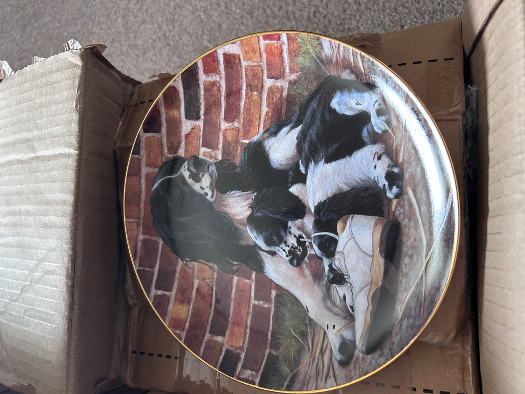 Nigel Hemming Sole Mates Springer Spaniel Franklin Mint Limited Edition Plate