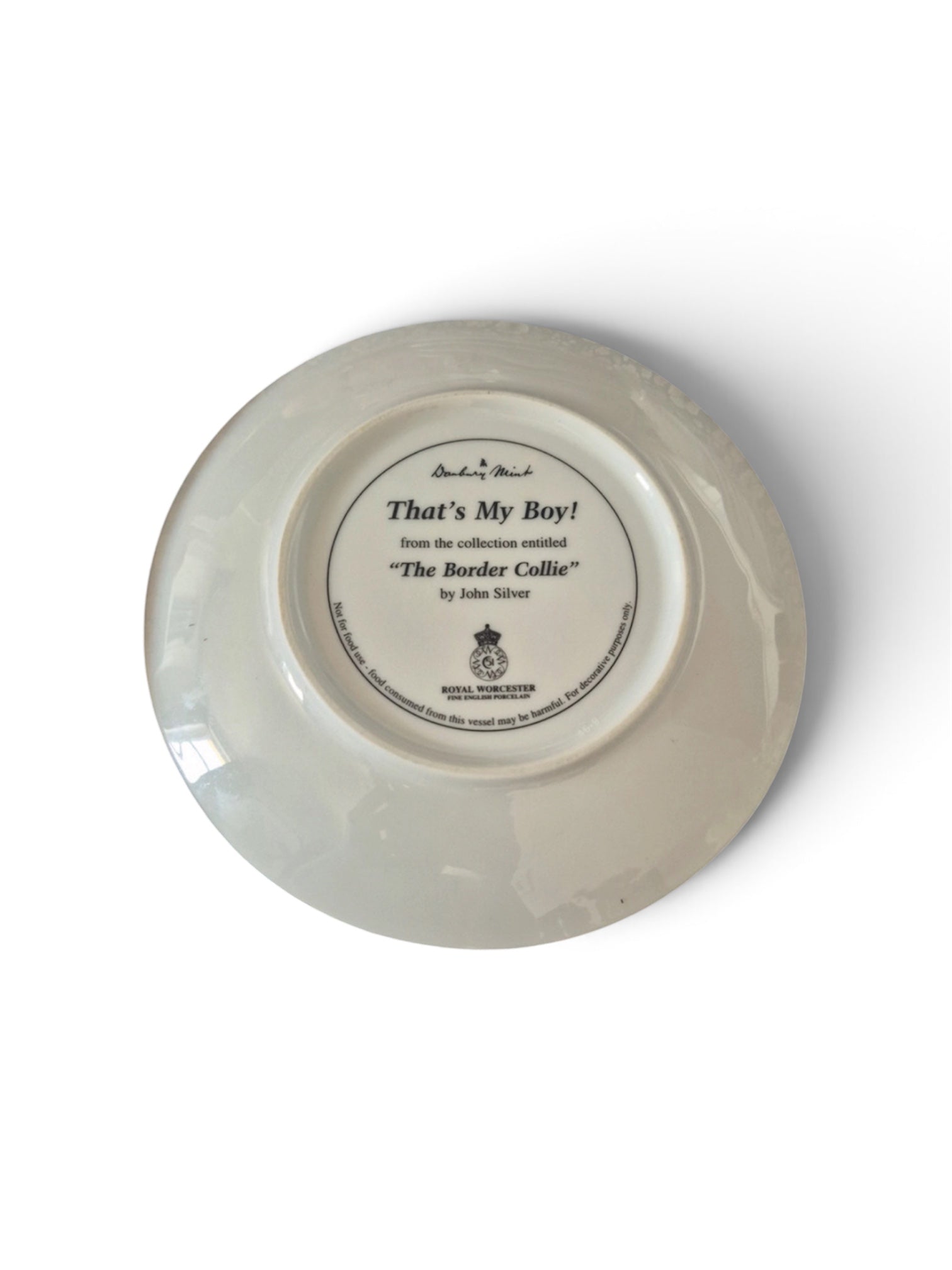 Royal Worcester That’s My Boy Border Collie John Silver Collectors Plate