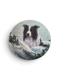 Royal Worcester Danbury Mint Winter Watch Border Collie John Silver Collector Plate