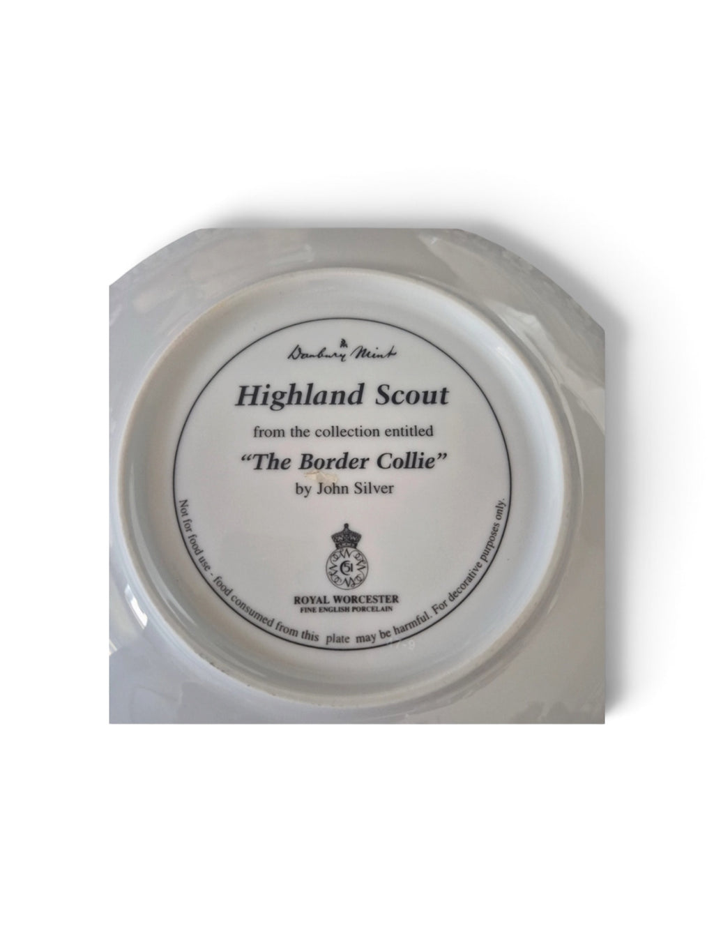 Royal Worcester Danbury Mint Highland Scout Border Collie John Silver Collector Plate