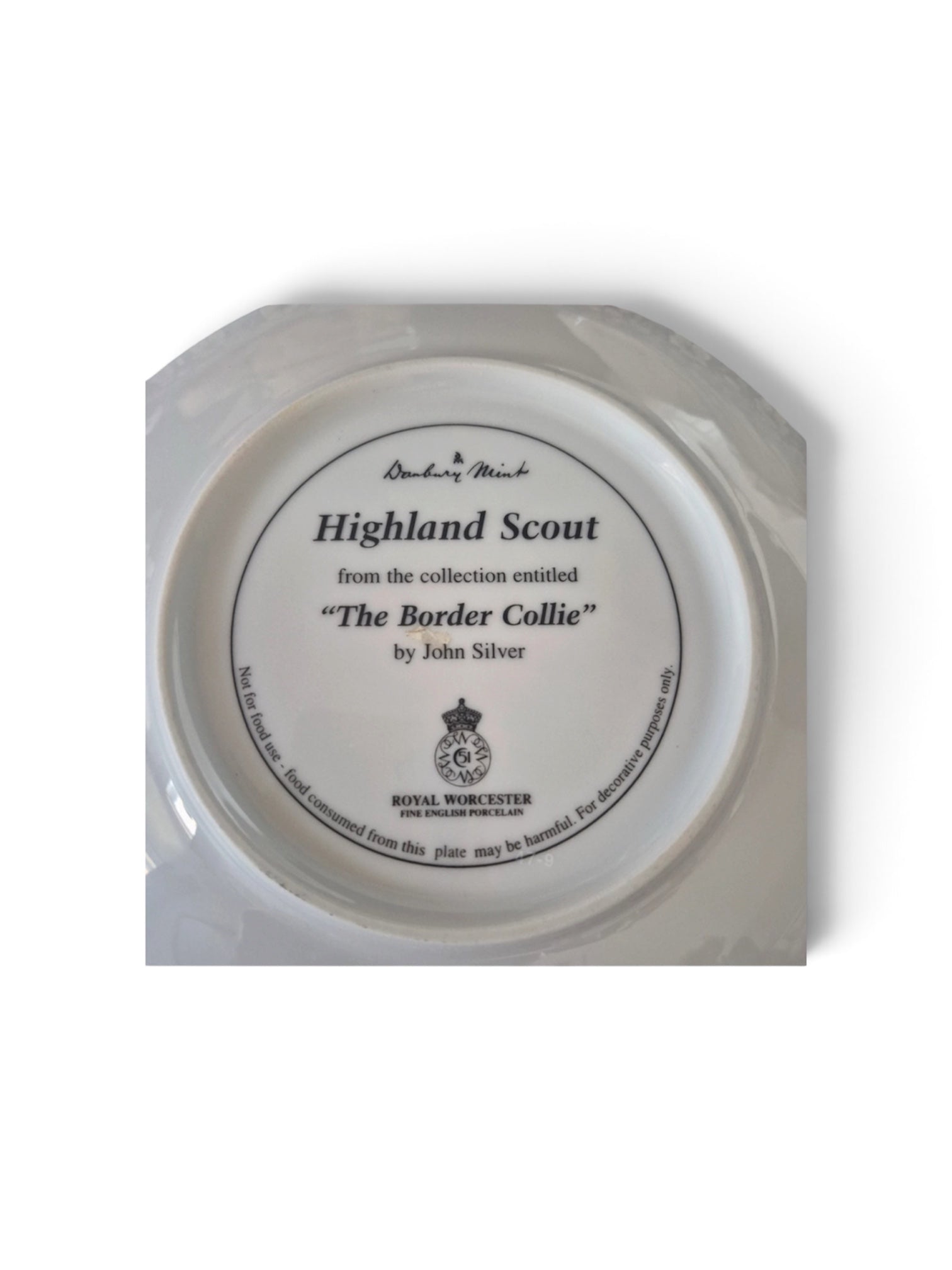 Royal Worcester Danbury Mint Highland Scout Border Collie John Silver Collector Plate