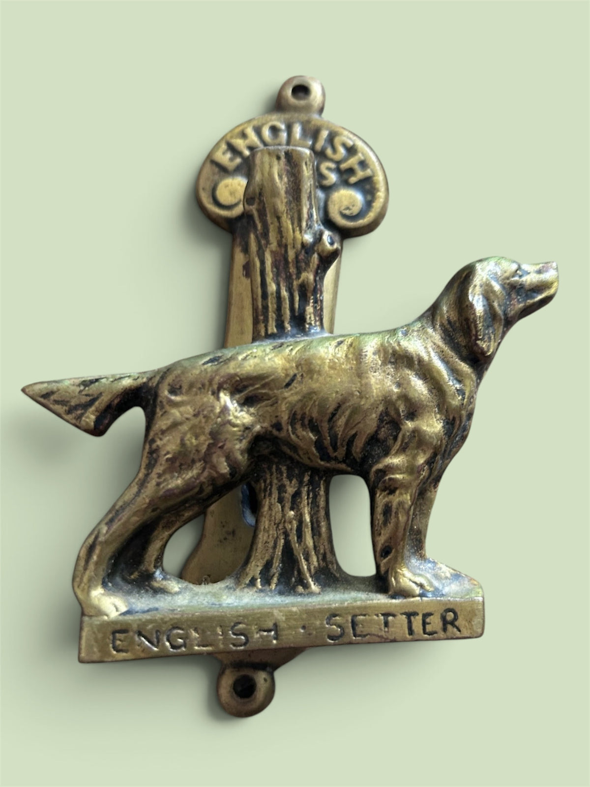English Setter Door Knocker Circa 1922