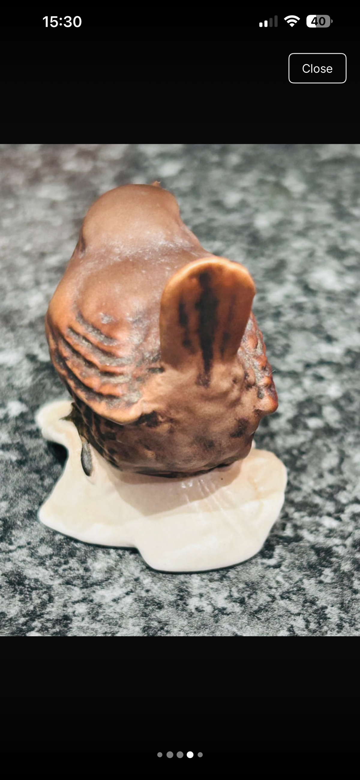 Vintage German Geoland Wren Bird Figurine No 209 Ceramic Ornament